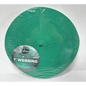 1" Webbing Roll Green 50 Yards 1150 lbs Heavy Duty Nylon Strap Outdoor Use New